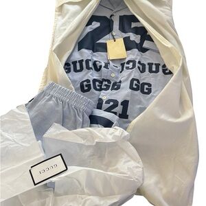Authentic Gucci “Blind For Love” Baseball Shirt & Short Set Size 8 Youth